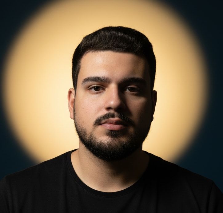 Retrato do engenheiro mecânico Marlon Biagi Parangaba